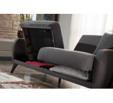 Трехместный Диван-кровать Flexy Флекси (темно-серый) Трехместный Диван-кровать Flexy Флекси (темно-серый)