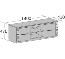 Тумба под телевизор для гостиной Элана, цвет Бодега белая