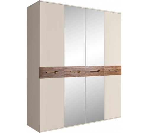 Четырехстворчатый шкаф для одежды с зеркалами Богемия Вуд (Bogemia Wood) БМШ1/4 (Wo)